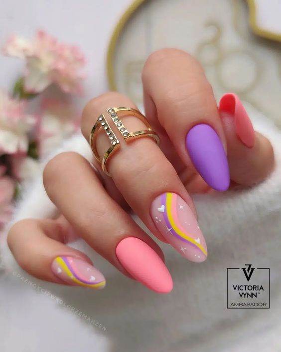 27 Enchanting Rainbow Nail Art Designs To Bring You Joy - 183