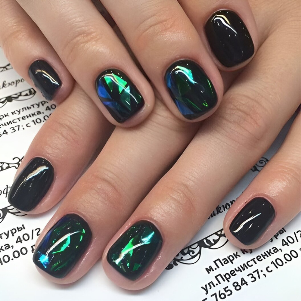 30 Irresistible Glass Nail Ideas For Stylish Girls - 225