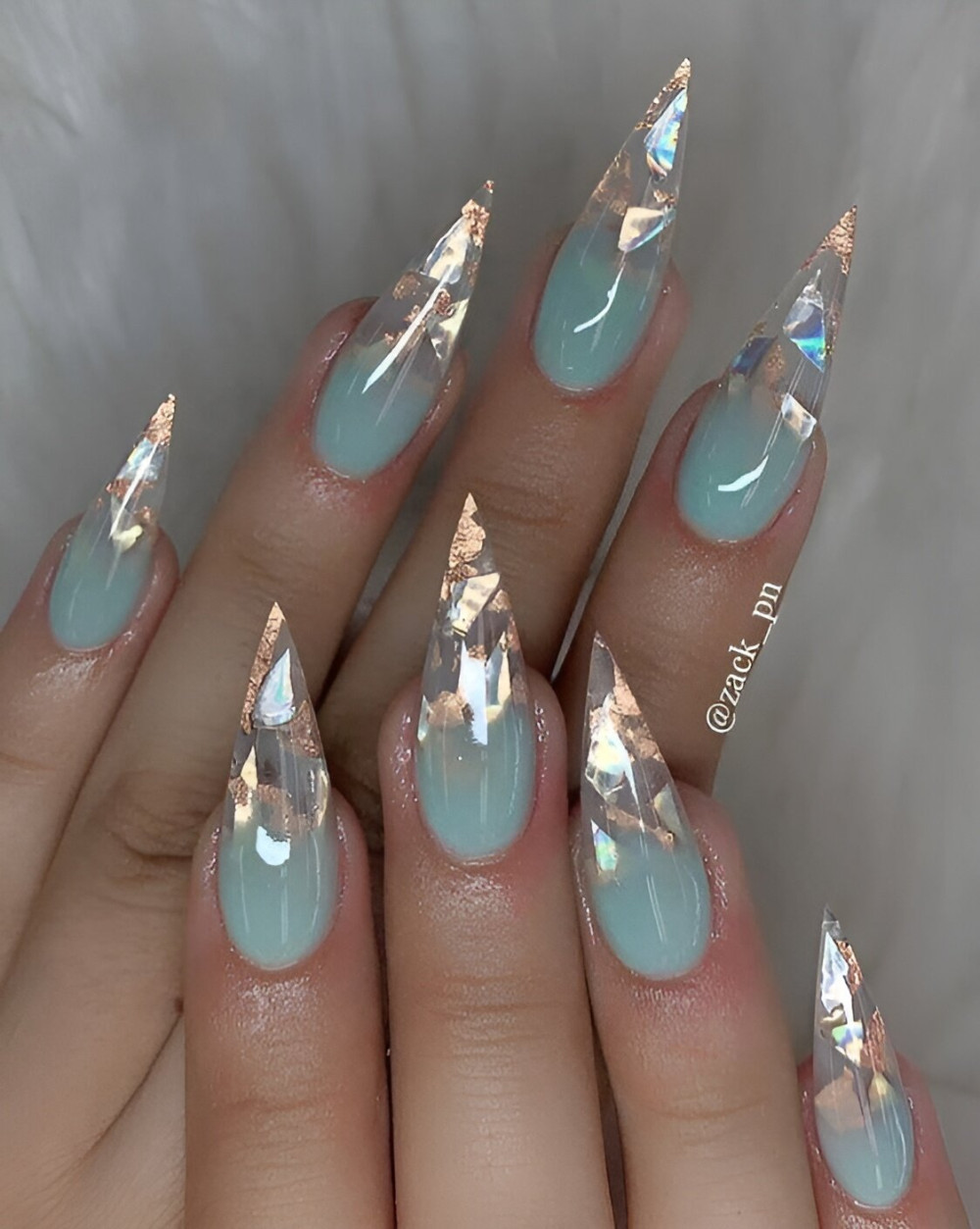 30 Irresistible Glass Nail Ideas For Stylish Girls - 197