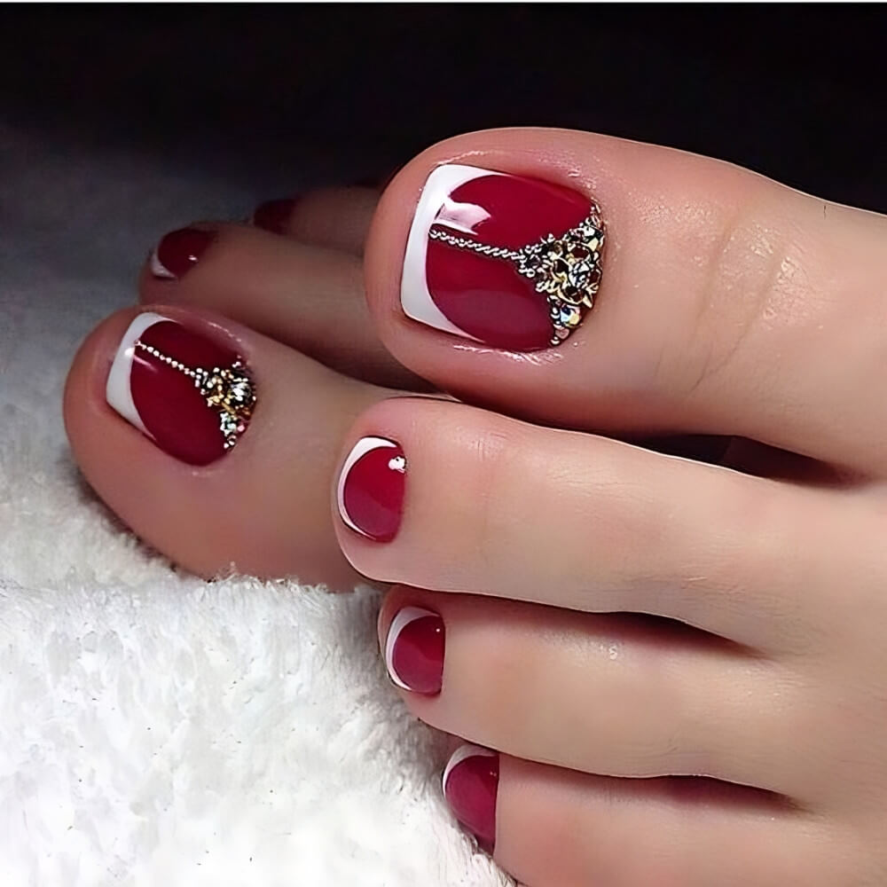 38 Best Wedding Toe Nails To Instantly Glam Up - 245