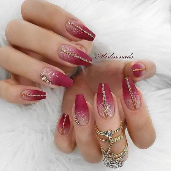 Ombre Nails Glitter