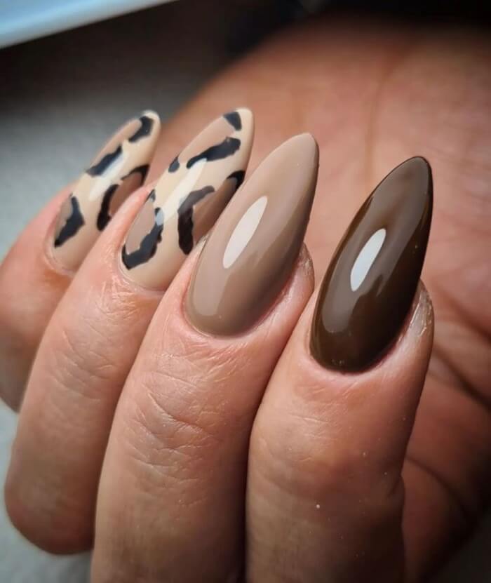 20 Easy Brown Coffin Nails For You To Rock This Year - 117